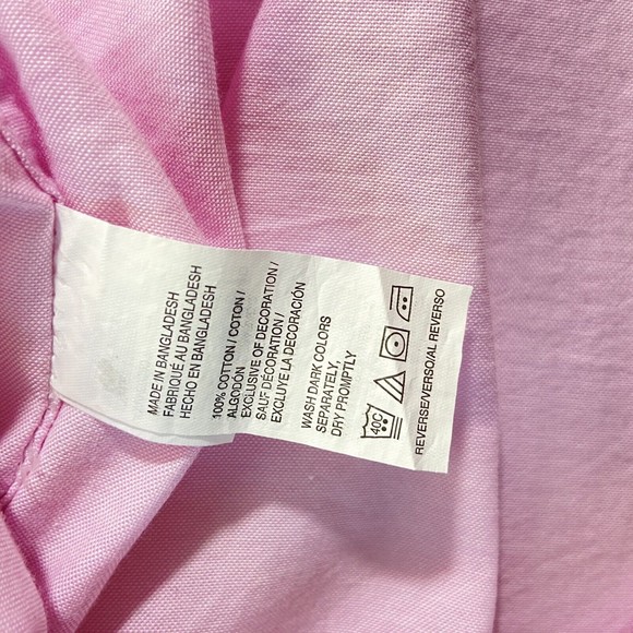 IZOD Saltwater Relaxed Classics Mens Shirt Size Large Pink Button Down Shirt - Picture 7 of 8